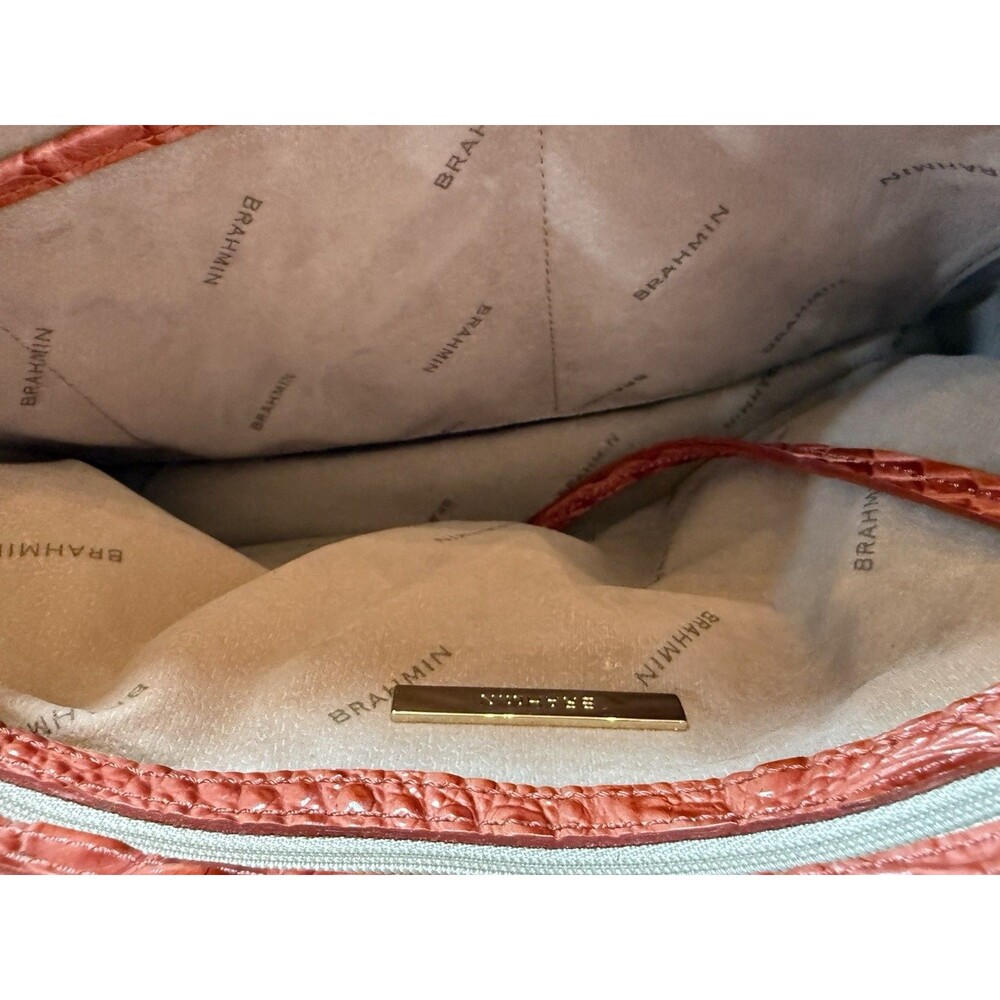 Brahmin Medium Asher Tote Leather Shoulder Bag‎ Pecan Melbourne Croc-Embossed - Picture 12 of 16